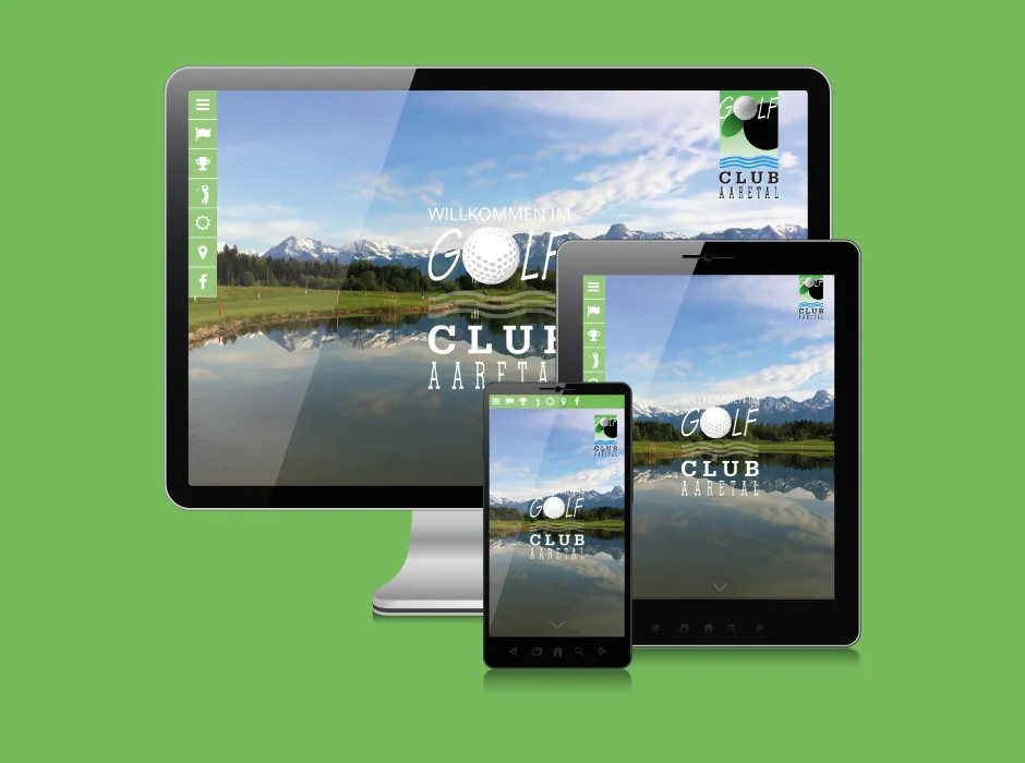 Screenshot der von GKMB umgesetzten Website des Aaretaler Golfclubs.