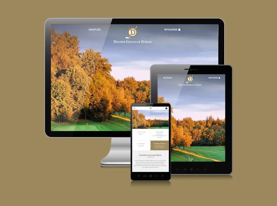 Moderne Website des Dolder Golfclubs, umgesetzt von GKMB.