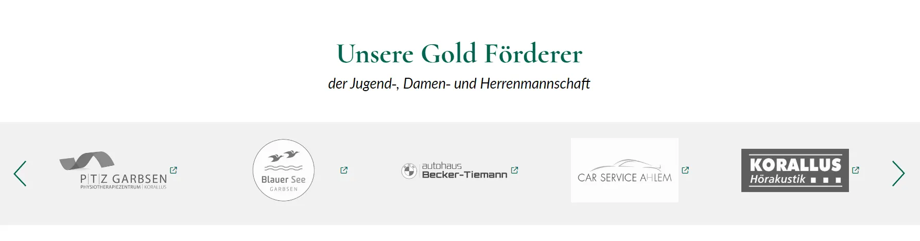 Slider mit Bannern und Logos verschiedener Partnerunternehmen.