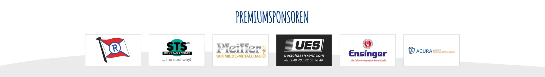Banner-Slider mit Werbebannern und Sponsorenlogos.
