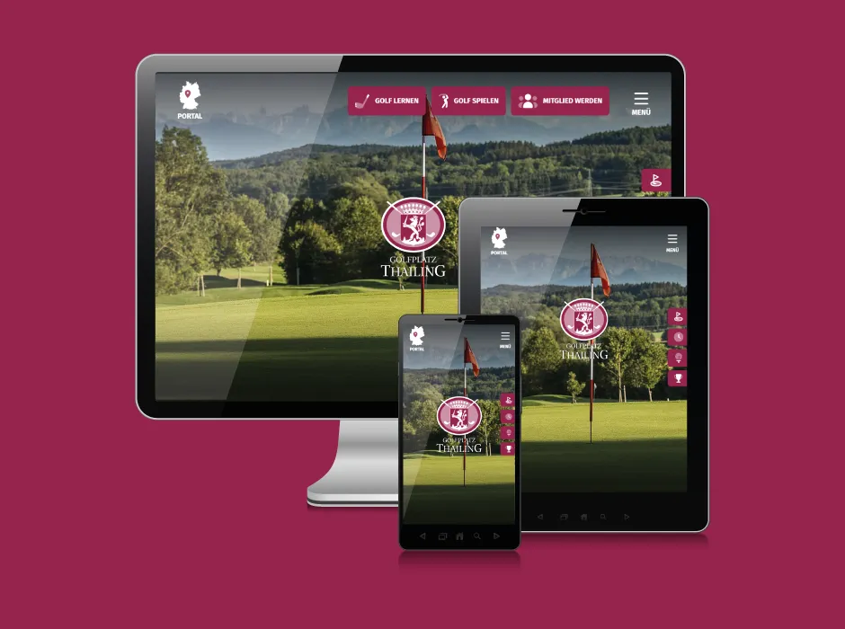Screenshot der von GKMB entwickelten Website des Thailing Cleebronn mit großem Headerbild und modernem Layout.