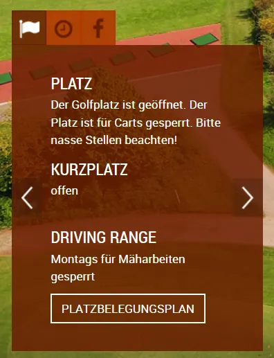 Detailansicht des dreifachen Info-Einklinkers auf der von GKMB realisierten Website des Websweiler Hofs.