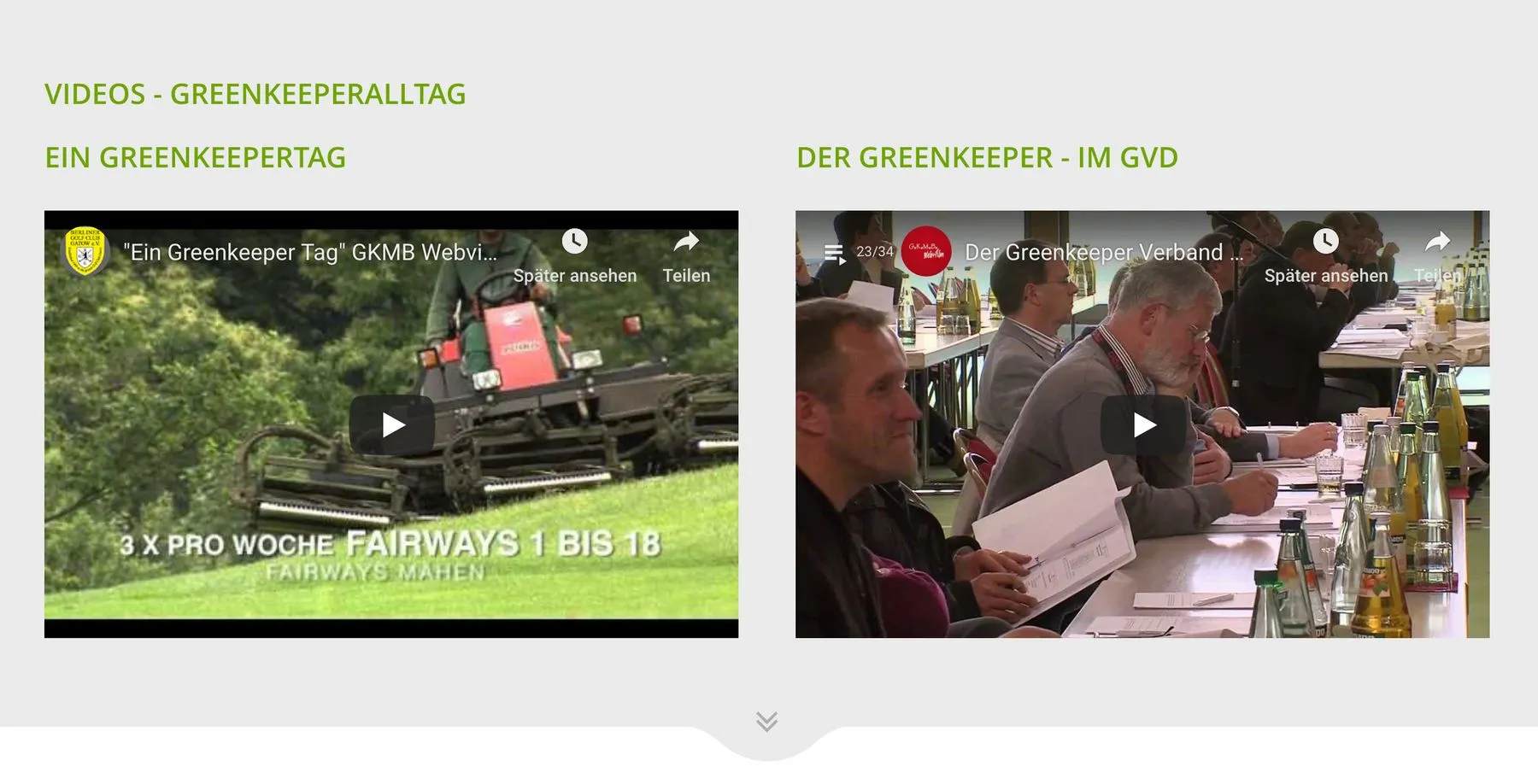 Mediathek-Slider mit Vorschaubildern zu Videos und Medieninhalten.